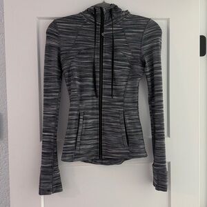 Lululemon Hooded Define Jacket Nulu Heathered Black/white/black